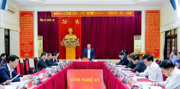 Ban Thường vụ Tỉnh ủy Nghệ An bàn loạt quyết sách lớn về điện lực, nhà ở xã hội và quy hoạch đô thị